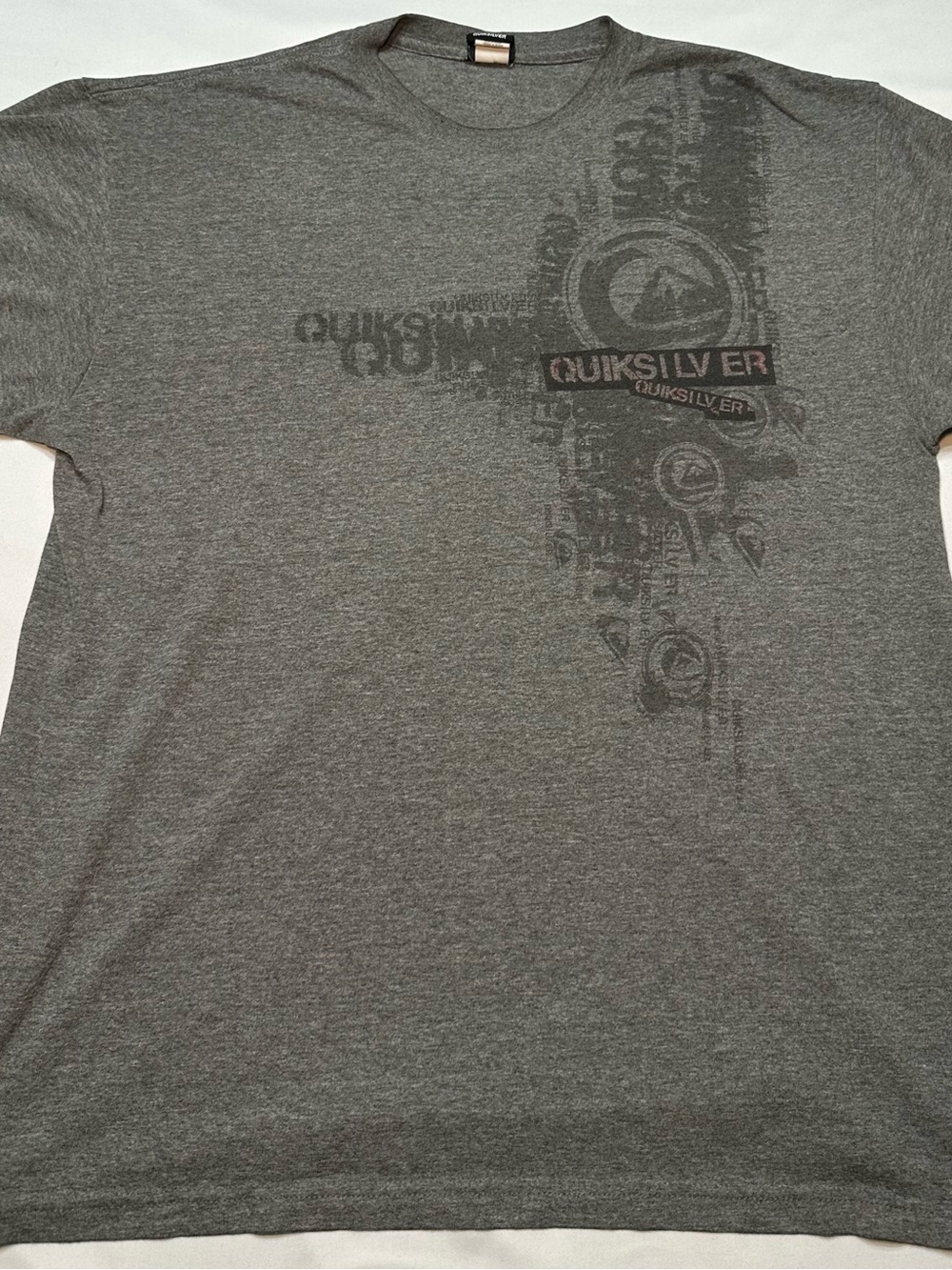 Quiksilver Young Guns Surf Skate Graphic Tee Heather Grey Mens XL